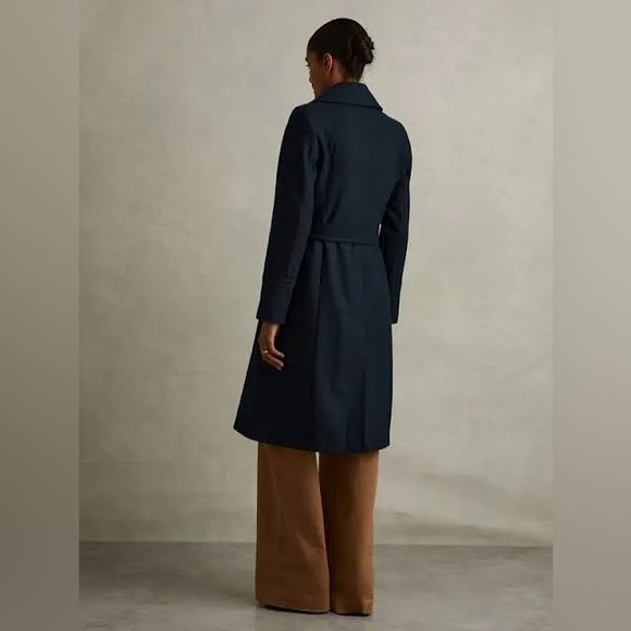 Reiss Teal Belted Coat - Picture 2 of 6